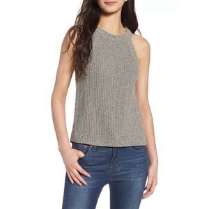 Madewell Valley Gray Halter Knit Sweater Tank Top Women’s Size S F1935
